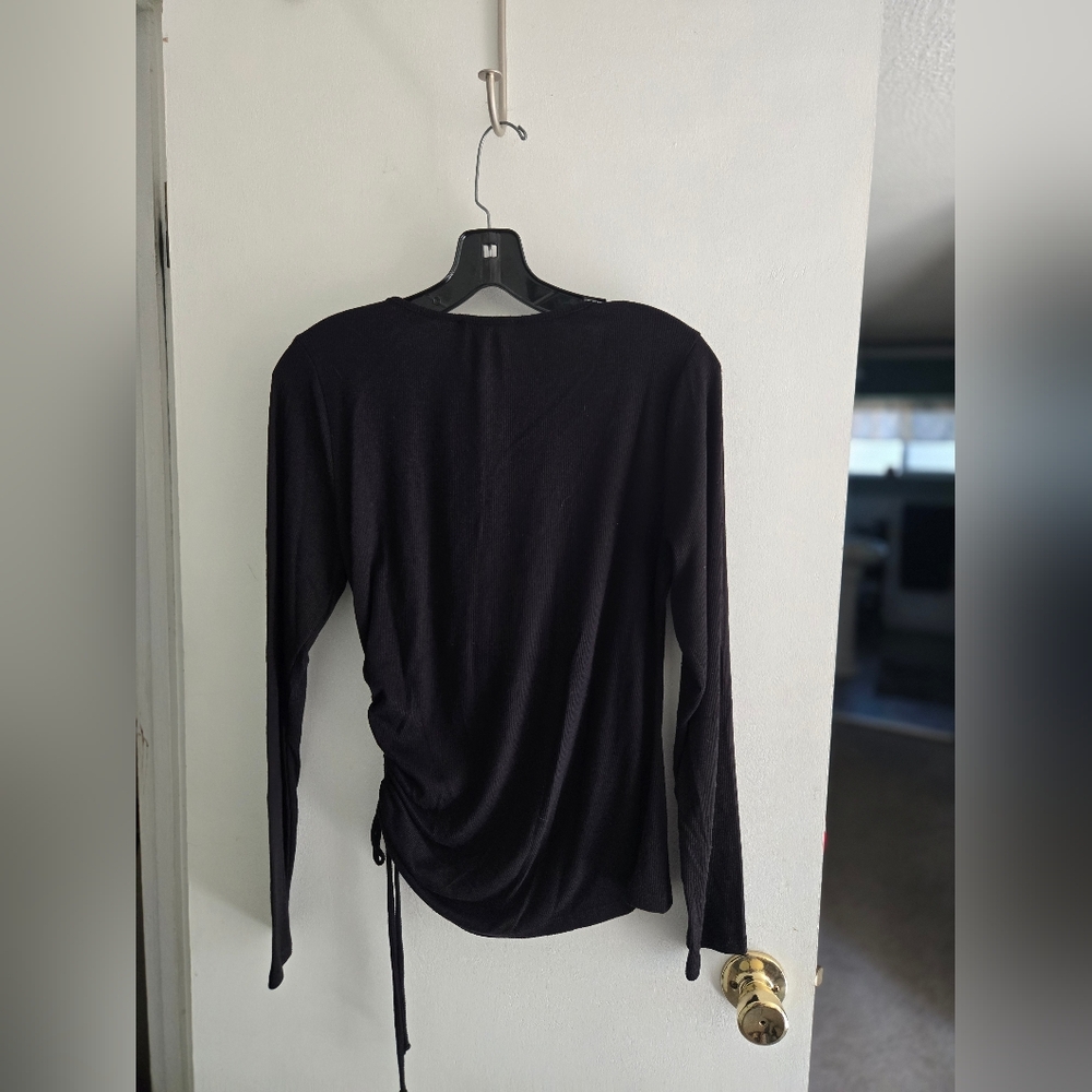 Lush Asymmetrical Ribbed Top - Picture 3 of 3